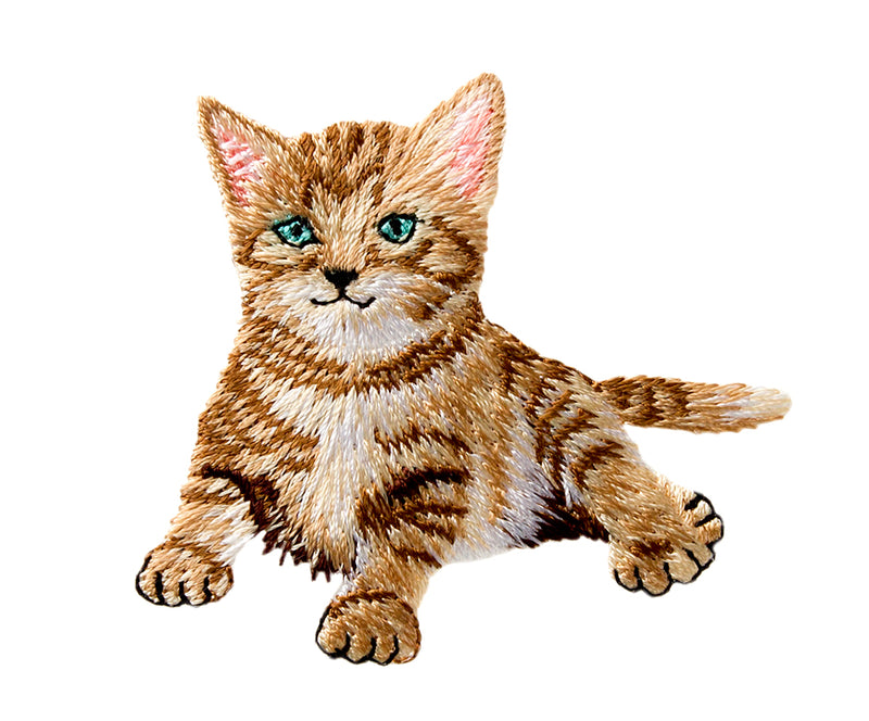 Applikationen - Tiermotive - aufbügelbar Babykatze ca. 5,0x6,0 cm farbig