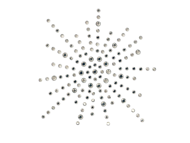 Applikationen - Fashion and Home - aufbügelbar Schneekristall, Strass ca. 7,0x7,0 cm farbig