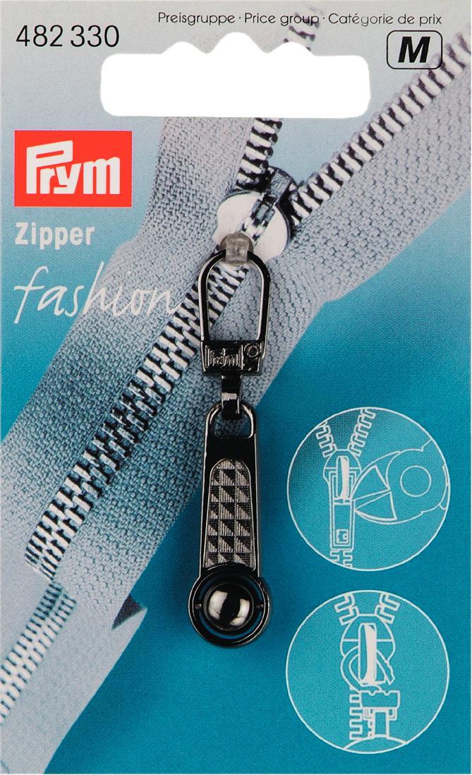 Fashion-Zipper Kugel stahl