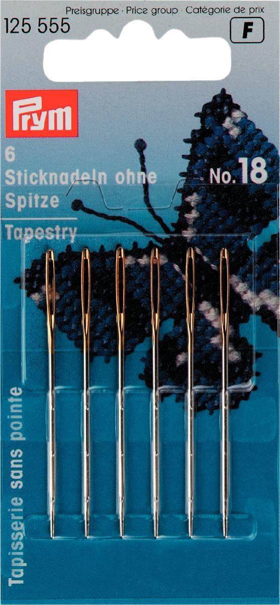 Sticknadeln ohne Spitze ST 18 1,20x50 mm silberfarbig 6 Stück