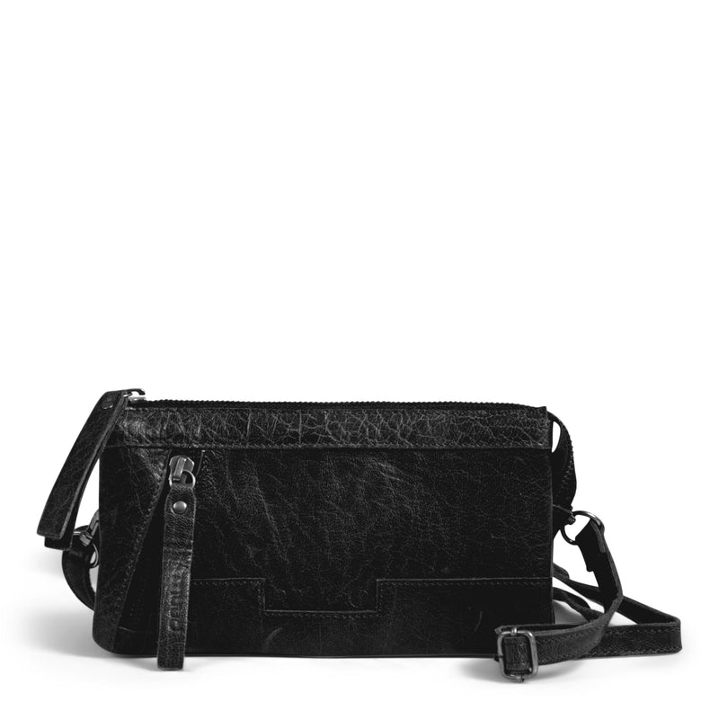 muud Riga Exklusive Crossbody Bag in Leder Black