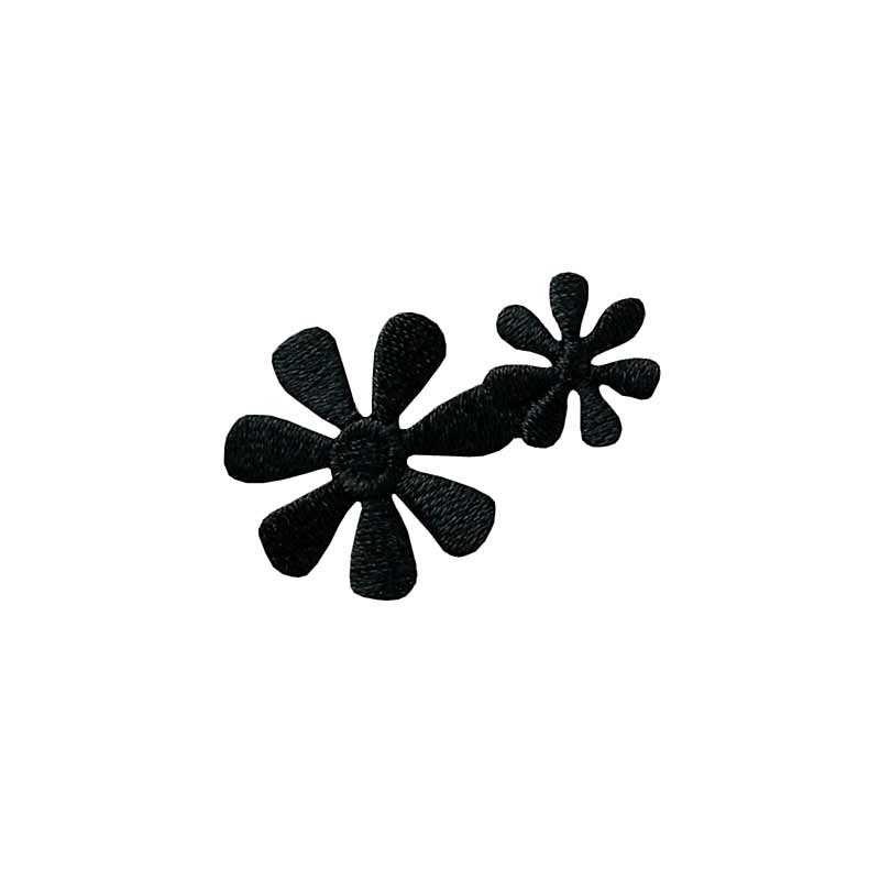 Applikationen - Kids and Hits - aufbügelbar Blume schwarz