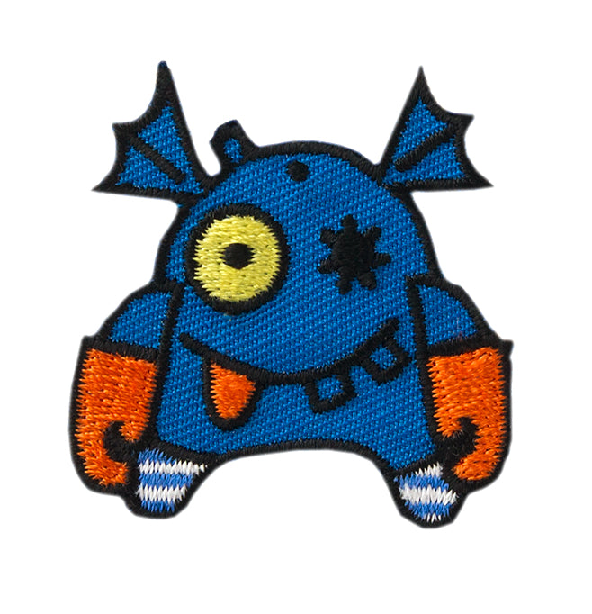 Applikationen - Kids and Hits - aufbügelbar Monster ca. 3,0x4,0 cm blau/orange