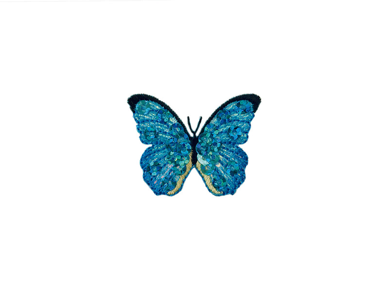 Applikationen - Fashion and Home - aufbügelbar Schmetterling ca. 2,0x3,0 cm türkis