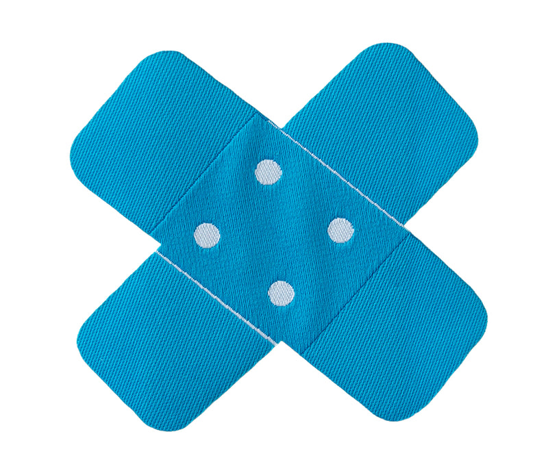 Applikationen - Kids and Hits - aufbügelbar Pflaster ca. 6,5x6,5 cm neonblau