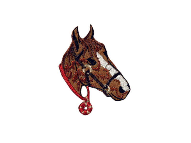 Applikationen - Tiermotive - aufbügelbar Pferdekopf ca. 2,5x4,0 cm farbig