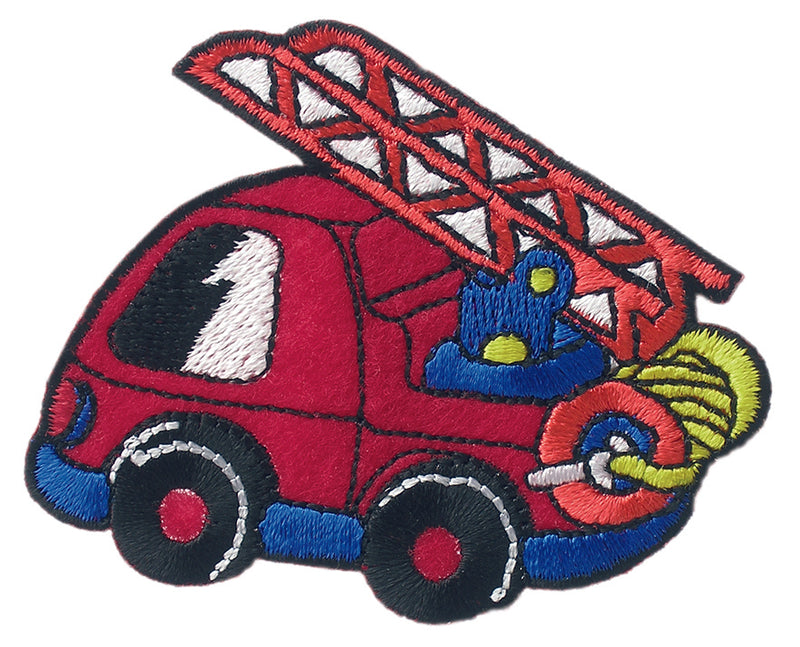 Applikationen - Kids and Hits - aufbügelbar Feuerwehrauto ca. 5,0x6,0 cm farbig