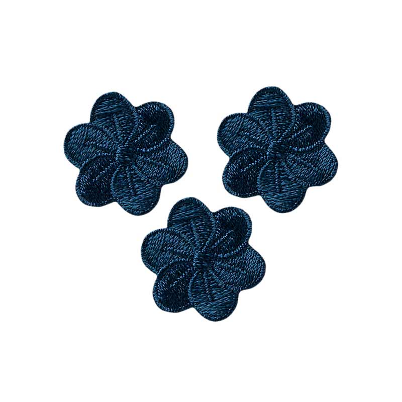 Applikationen - Kids and Hits - aufbügelbar Blumen dunkelblau 3 Stück