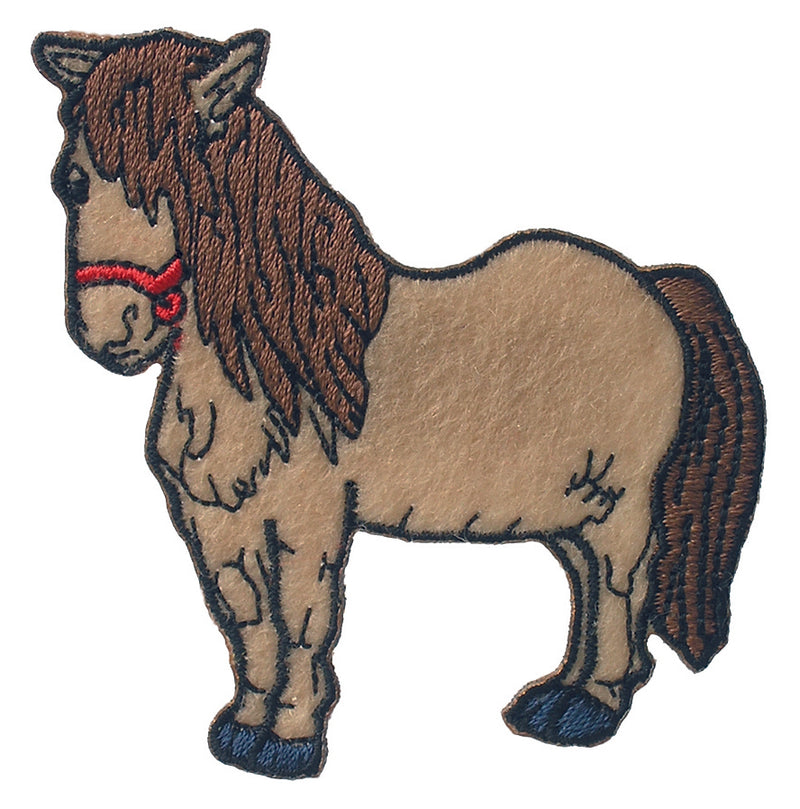 Applikationen - Tiermotive - aufbügelbar Pferd ca. 5,0x6,0 cm hellbraun