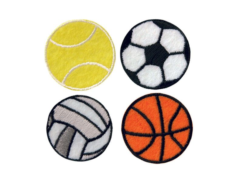 Applikationen - Kids and Hits - aufbügelbar Sportbälle ca. 3,0x3,0 cm farbig