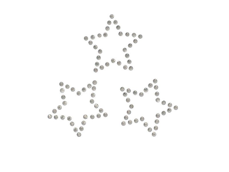 Applikationen - Fashion and Home - aufbügelbar Sterne, Strass ca. 3,0x3,0 cm farbig 3 Stück
