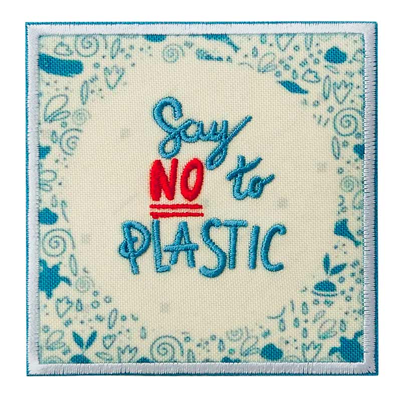 Applikation Recycl-Patch Say no to Plastic