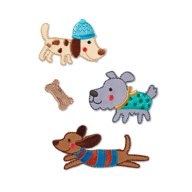 Applikationen - Kids and Hits - aufbügelbar Hunde selbstklebend farbig