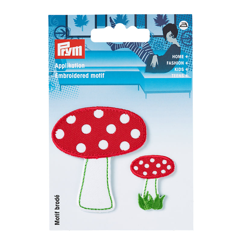 Applikationen - Kids and Hits - aufbügelbar Pilze ca. 6,0x6,0 cm farbig