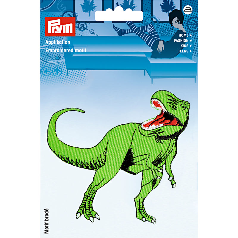 Applikationen - Kids and Hits - aufbügelbar Dino T-Rex grün