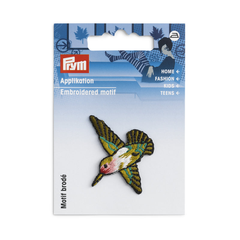 Applikationen - Kids and Hits - aufbügelbar Kolibri grün/bunt