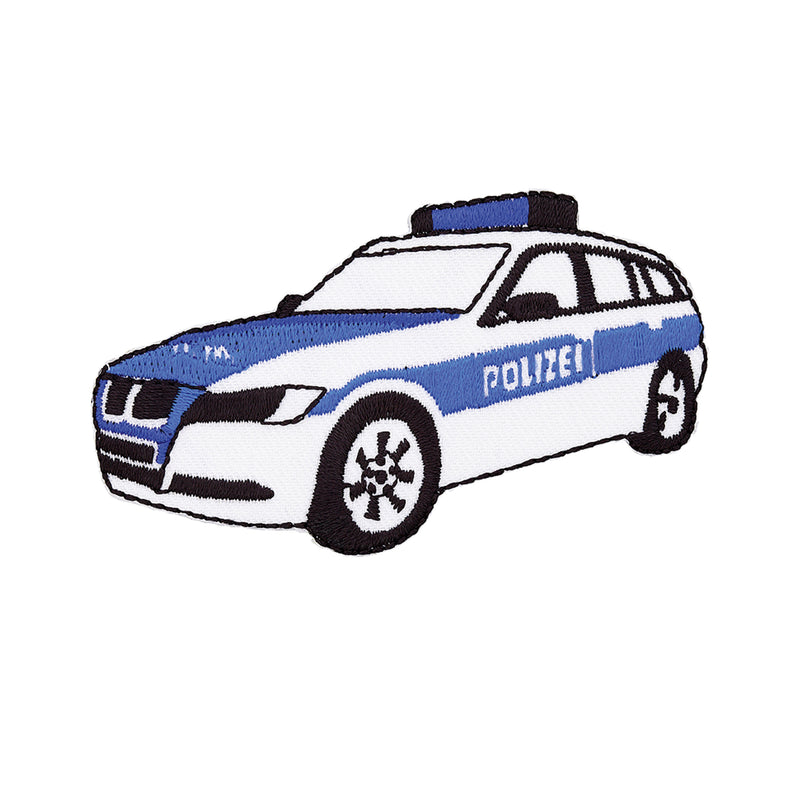 Applikation Polizeiauto weiß/blau