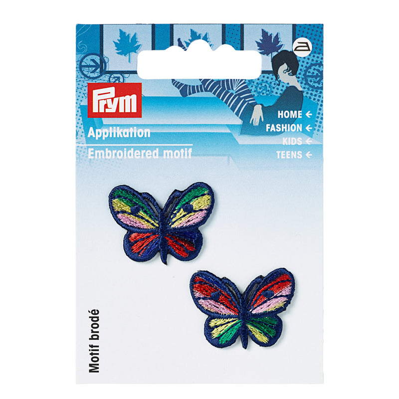 Applikationen - Kids and Hits - aufbügelbar Schmetterlinge klein ca. 2,0x2,0 cm blau