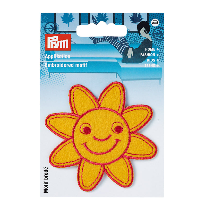 Applikationen - Kids and Hits - aufbügelbar Sonne ca. 7,5x7,5 cm farbig