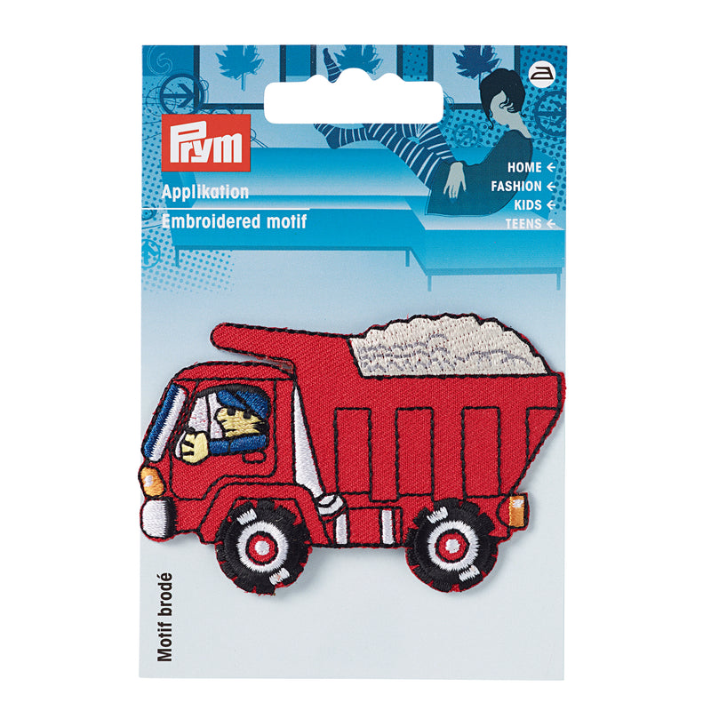 Applikationen - Kids and Hits - aufbügelbar Lastwagen ca. 4,0x6,0 cm rot