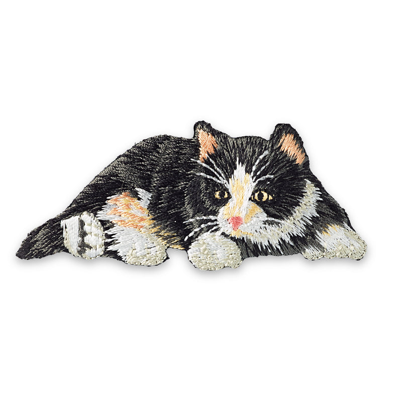 Applikationen - Tiermotive - aufbügelbar Katze ca. 3,5x9,0 cm farbig