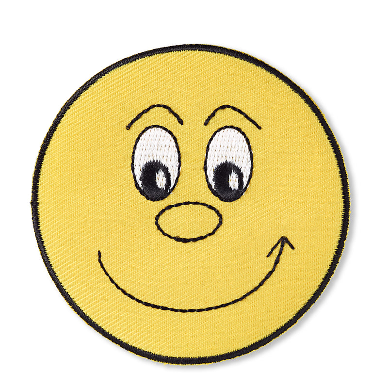 Applikationen - Kids and Hits - aufbügelbar Gesicht lachend ca. 7,0x7,0 cm gelb