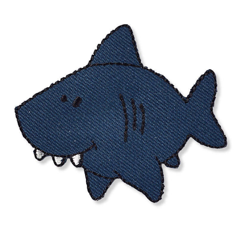 Applikationen - Kids and Hits - aufbügelbar Haifisch ca. 4,0x6,0 cm blau