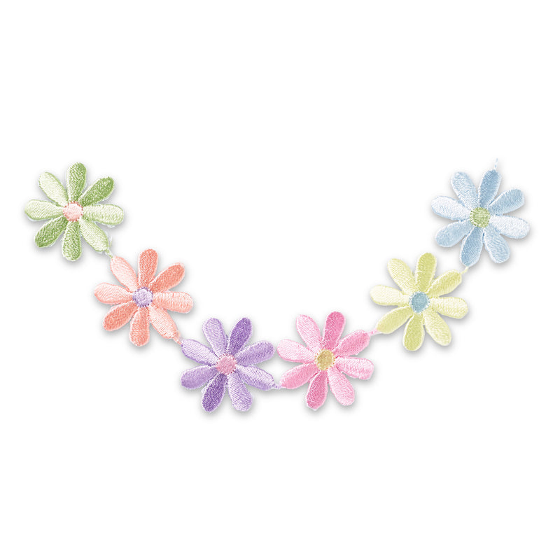 Applikationen - Kids and Hits - aufbügelbar Blumenranke ca. 3,0x18,0 cm pastell