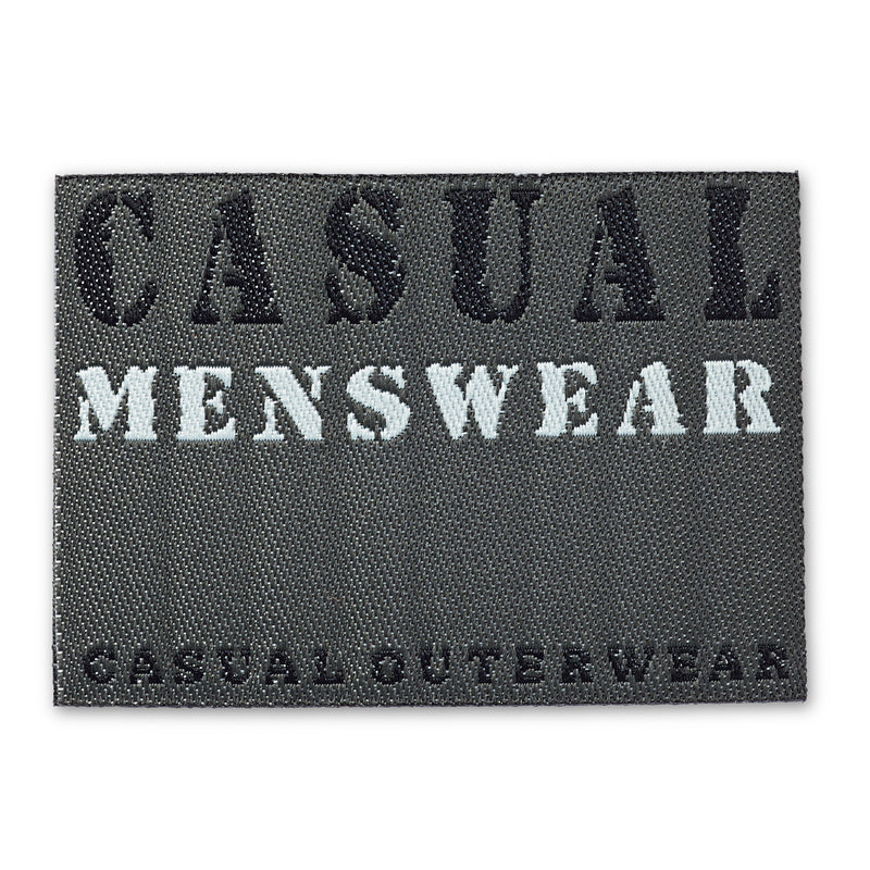 Applikationen - Teens and Jeans - aufbügelbar Jeanslabel Casual Menswear ca. 4,0x5,5 cm schwarz