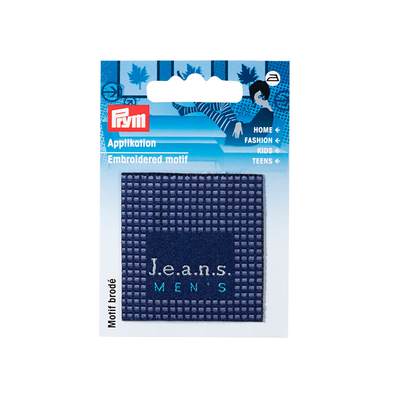 Applikationen - Teens and Jeans - aufbügelbar Jeanslabel Jeans Men`s ca. 5,0x5,0 cm blau