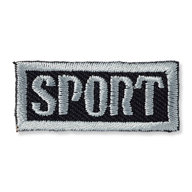 Applikationen - Teens and Jeans - aufbügelbar Label Sport ca. 1,0x3,5 cm grau