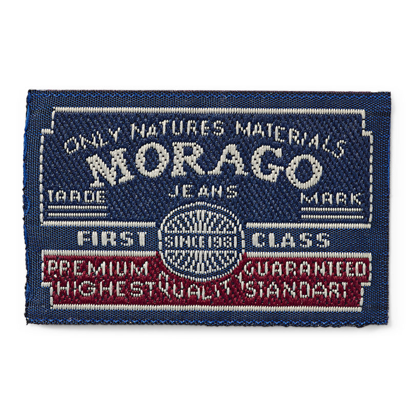 Applikationen - Teens and Jeans - aufbügelbar Label MORAGO ca. 3,0x5,0 cm blau/grau