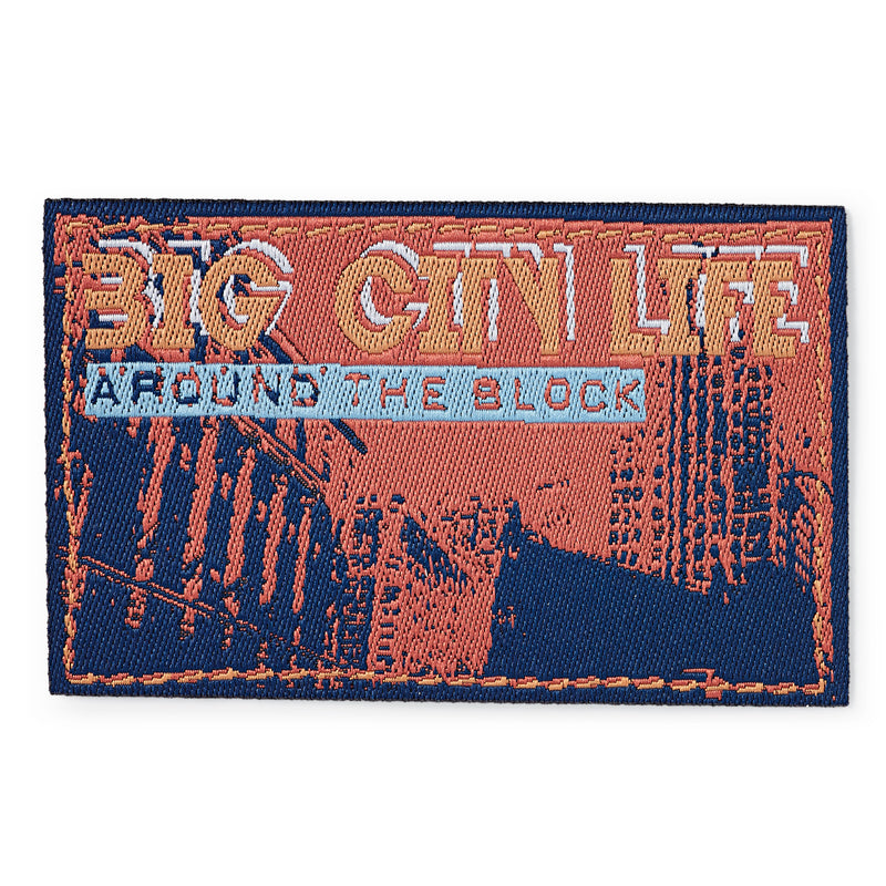 Applikationen - Teens and Jeans - aufbügelbar Label Big City Life blau/nougat