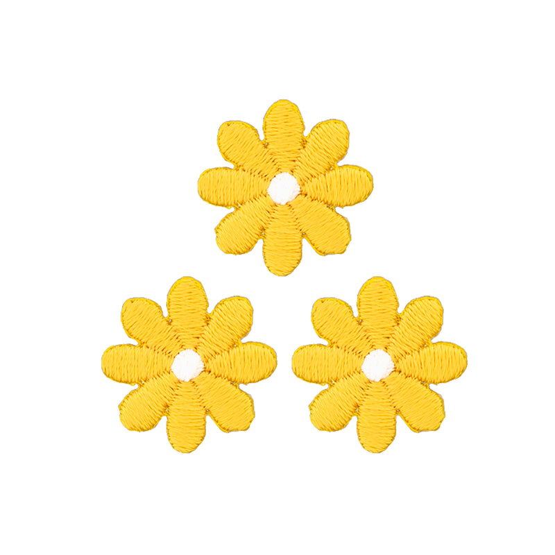Applikation Blumen klein gelb