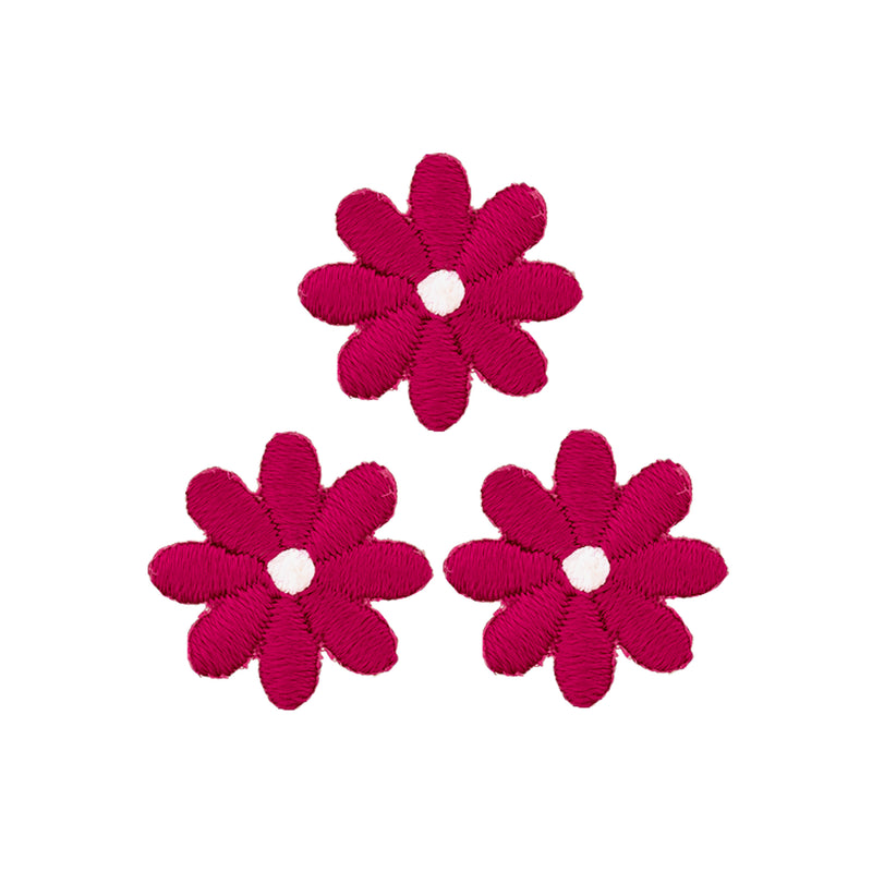 Applikation Blumen klein pink