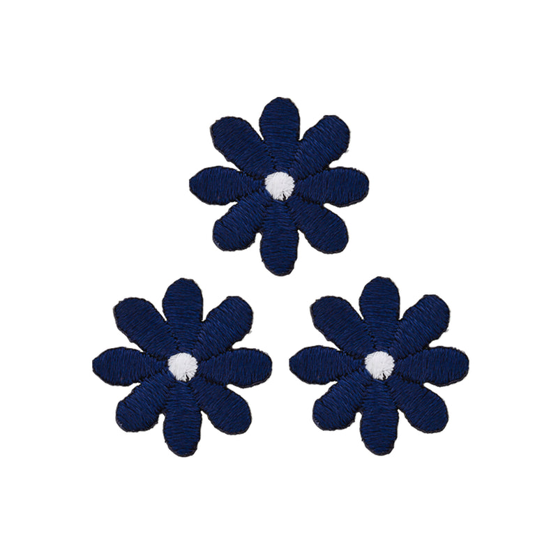 Applikation Blumen klein d-blau