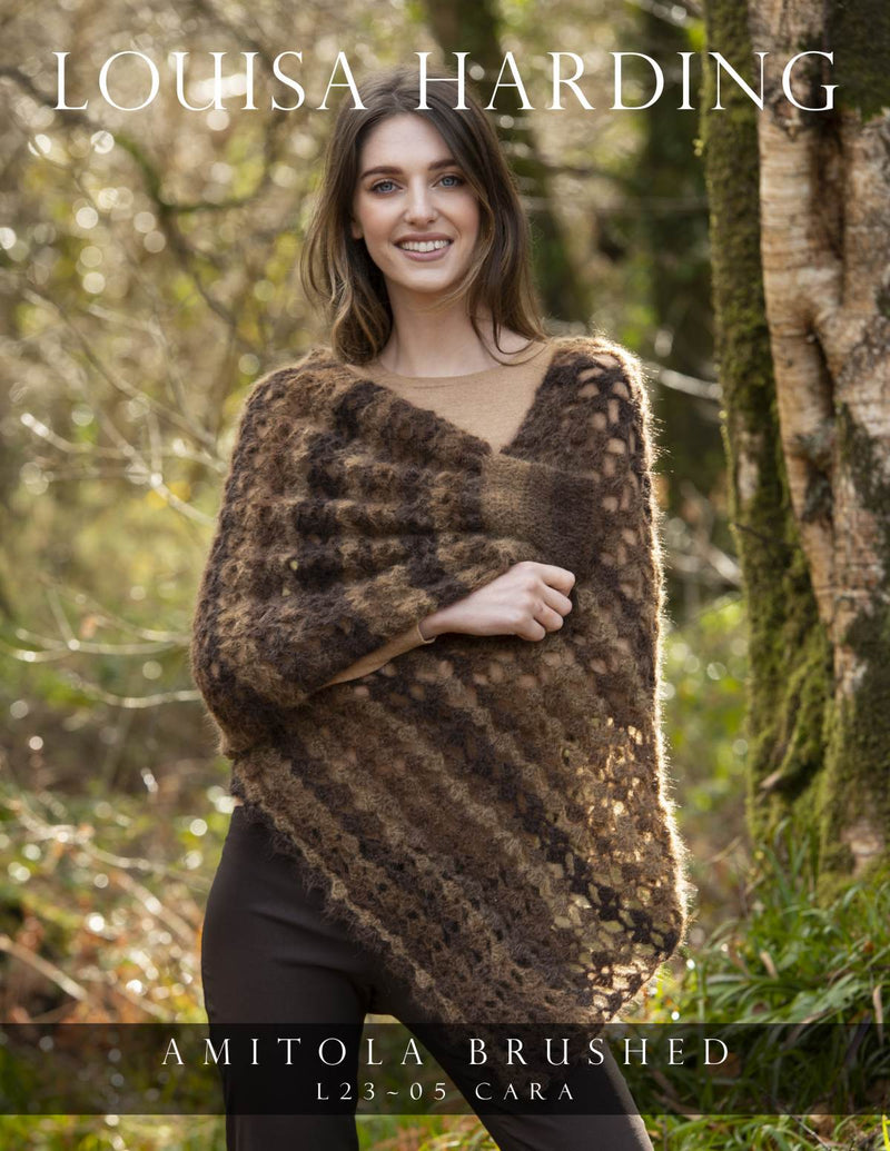 Amitola Brushed - Cara Crochet Wrap in Englisch