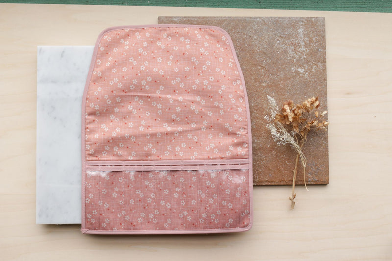 Stofftasche für auswechselbare Rundstricknadeln Pink 12 cm x 19 cm x 2 cm