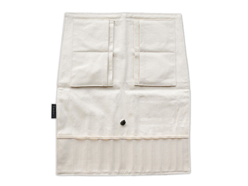 Stofftasche für auswechselbare Rundstricknadeln Off-white 30cm x 36cm