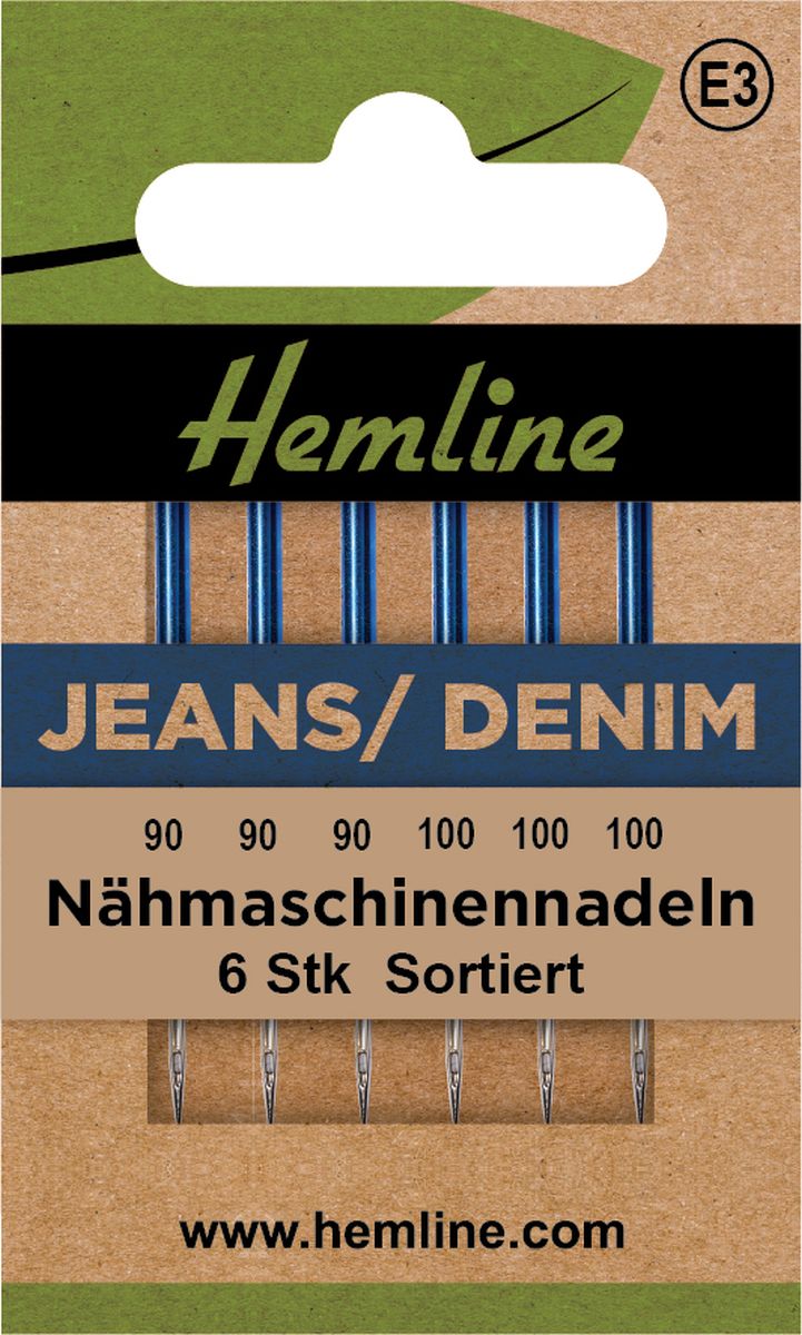 Nähmaschinennadeln Jeans/Denim Sortiert 6 Stück