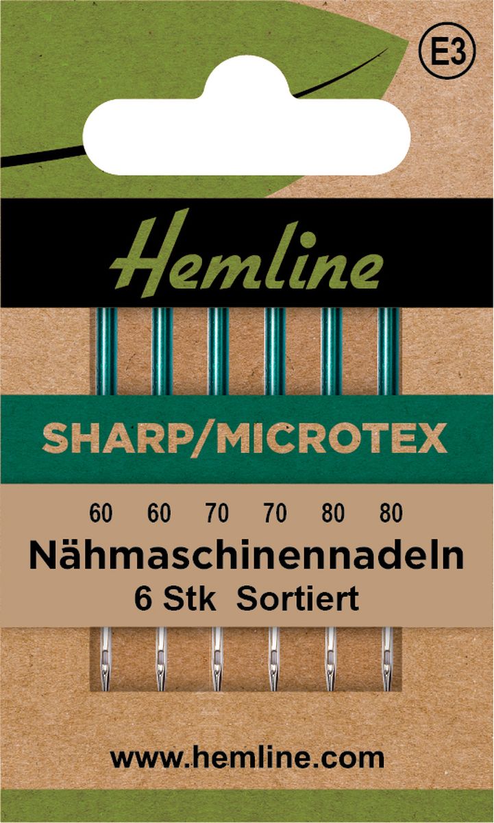 Nähmaschinennadeln Sharp/Microtex Sortiert 6 Stück