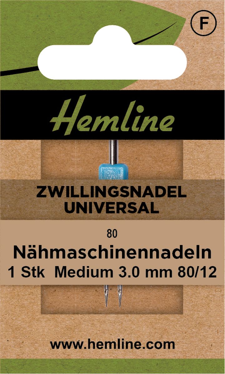 Nähmaschinennadeln Zwillingsnadel Universal Medium 3.00 80/12