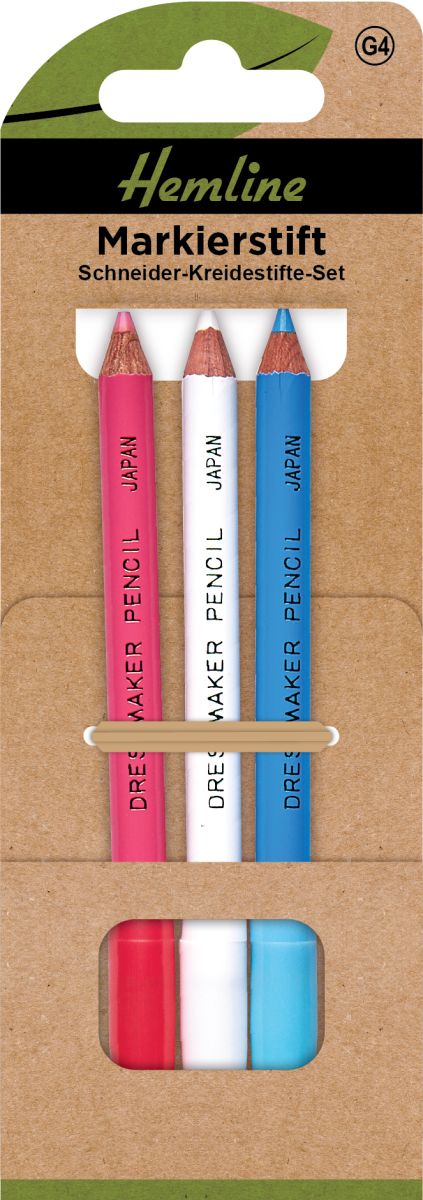 Markierstift - Schneider-Kreidestifte-Set pink, weiß, blau 3 Stück