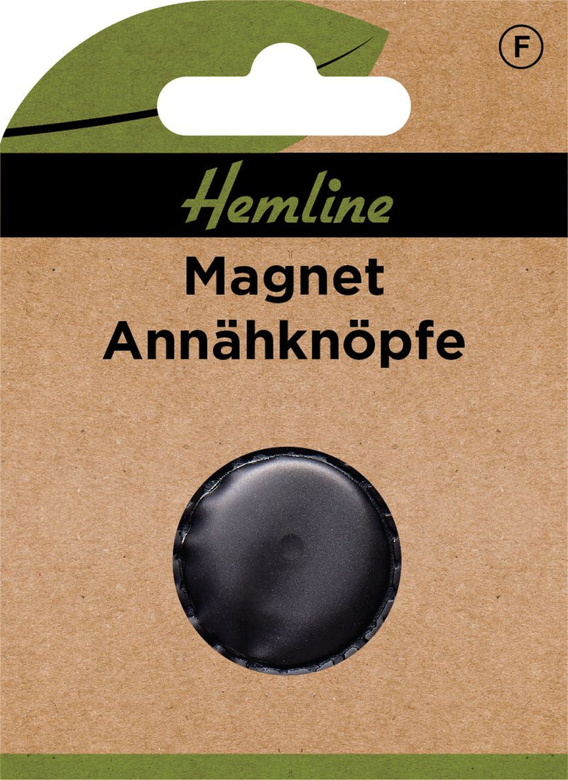 Magnet Annähknöpfe 2 cm schwarz 2 Stück
