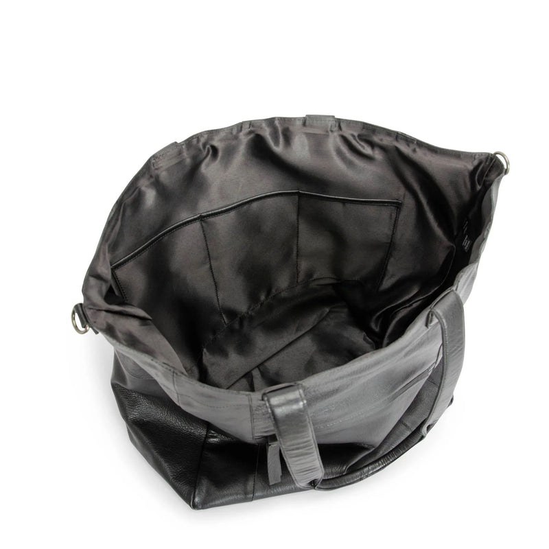 muud Libby Projekttasche aus hochwertigem Echtleder/Shopper Black