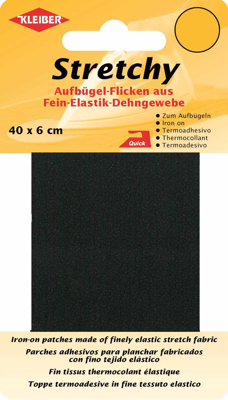 Stretchy Aufbügel-Flicken ca. 40x6 cm 01 schwarz