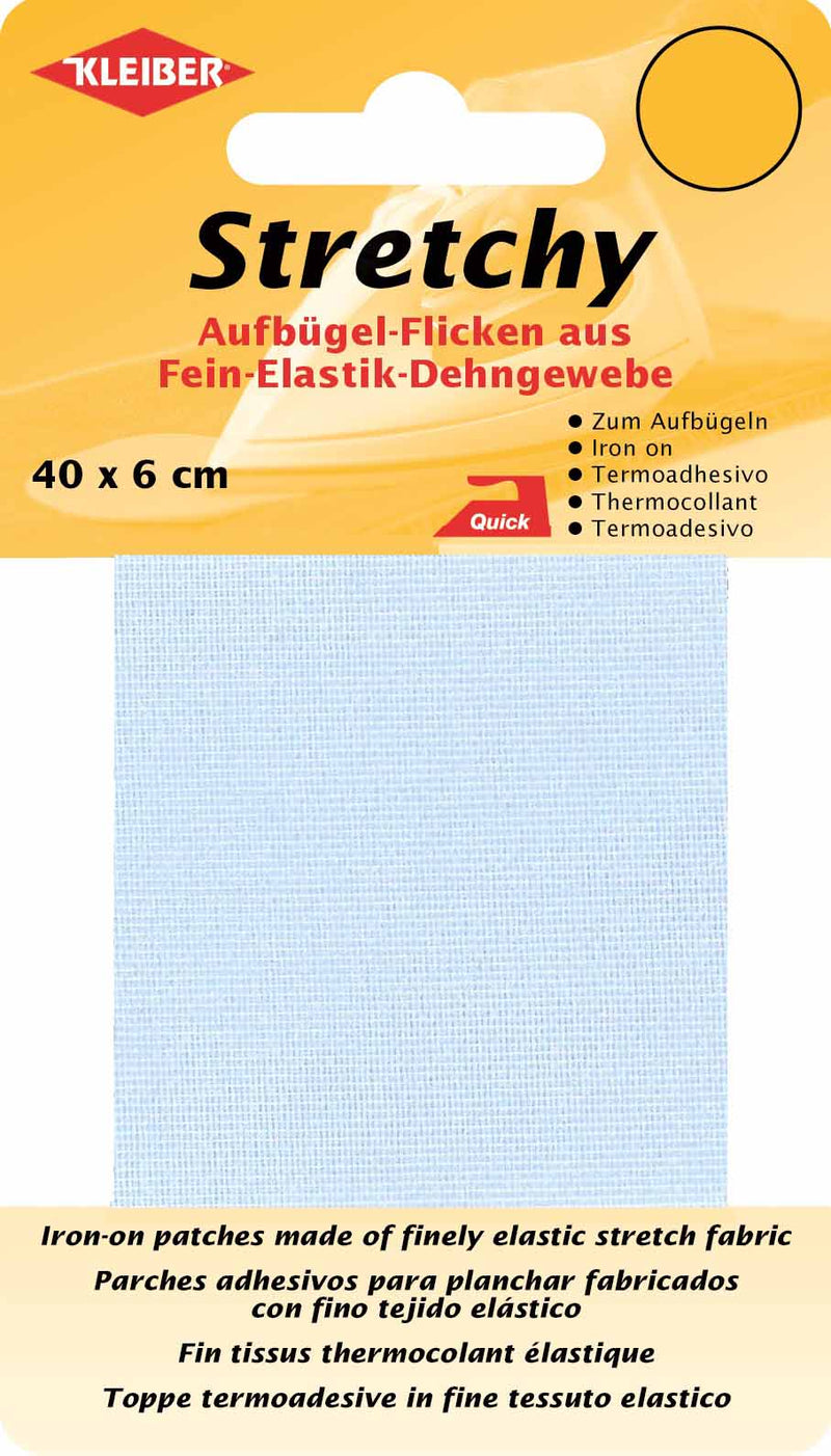 Stretchy Aufbügel-Flicken ca. 40x6 cm 05 hellblau