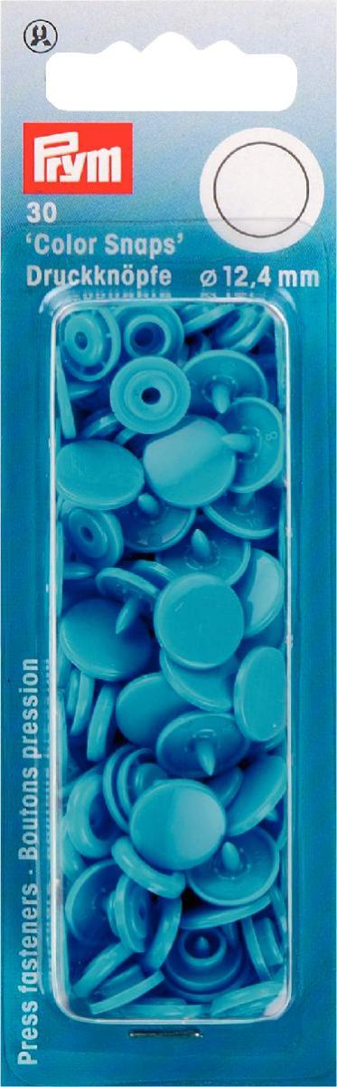 Nähfrei-Druckknöpfe Color Snaps rund 12,4 mm stahlblau 30 Stück