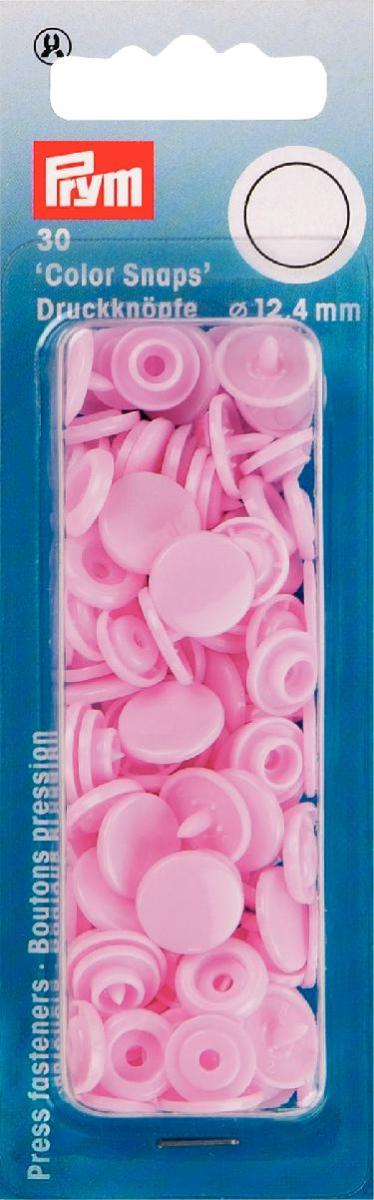Nähfrei-Druckknöpfe Color Snaps rund 12,4 mm rosa 30 Stück