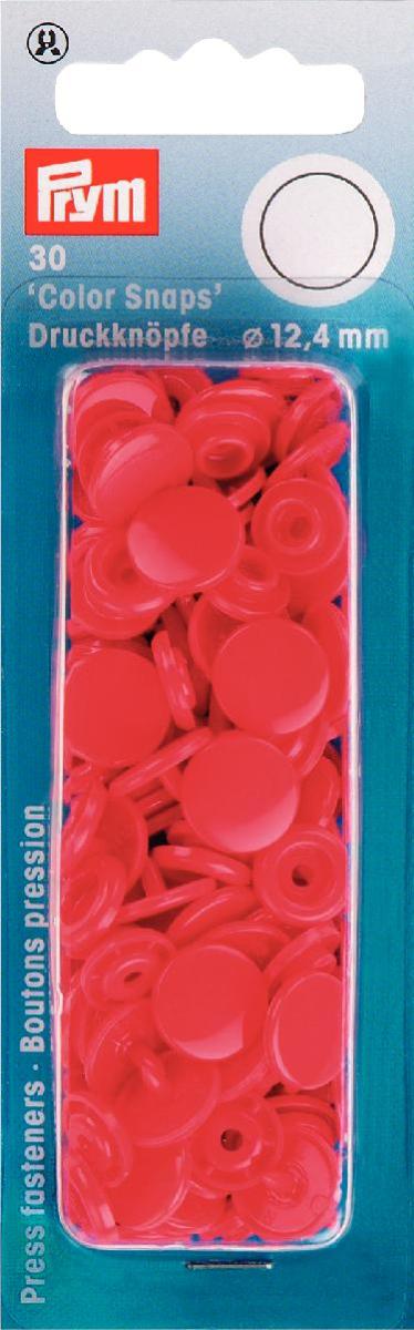 Nähfrei-Druckknöpfe Color Snaps rund 12,4 mm rot 30 Stück